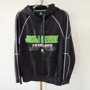 John Deere Black Hoodie Medium
